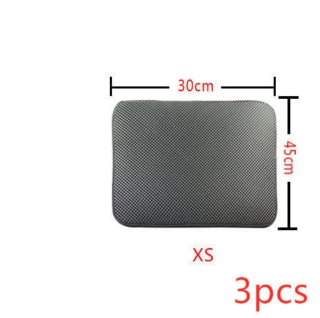 Double Layer Litter Cat Bed Pads Pet Cat Litter Mat Trapping Pets Litter Box Mat Pet Product Bed For Cats House Clean Mat - 95noo5