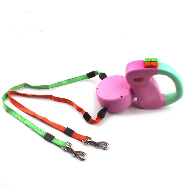 Retractable Dual Pet Dog Walking Leash - 95noo5
