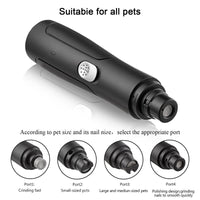 USB Rechargeable Pet Nail Grinder – Quiet Electric Dog & Cat Clipper - 95noo5