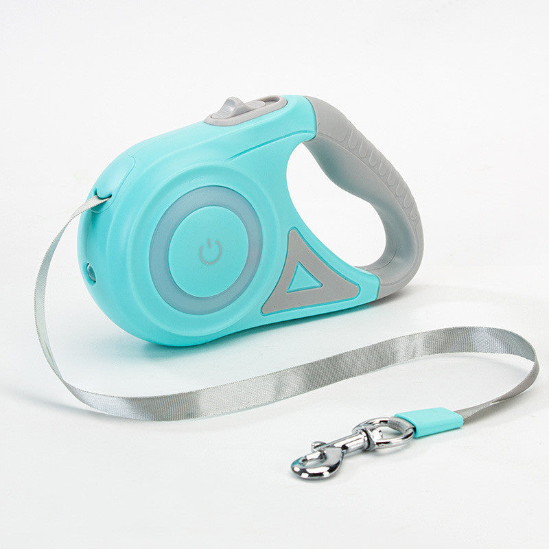 Dog Leash Retractable Leash And Dog Collar Spotlight Automatic Pet Dog Cat Traction Rope For Small Medium Dogs Pet Product - 95noo5