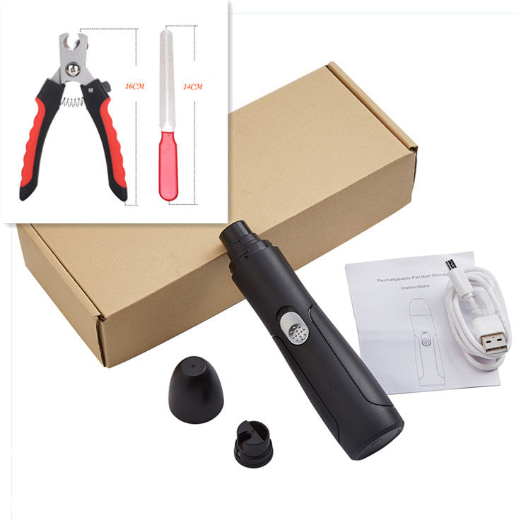 USB Rechargeable Pet Nail Grinder – Quiet Electric Dog & Cat Clipper - 95noo5