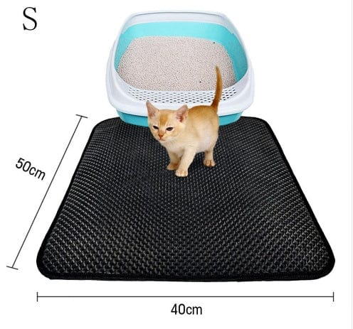 Double Layer Litter Cat Bed Pads Pet Cat Litter Mat Trapping Pets Litter Box Mat Pet Product Bed For Cats House Clean Mat - 95noo5