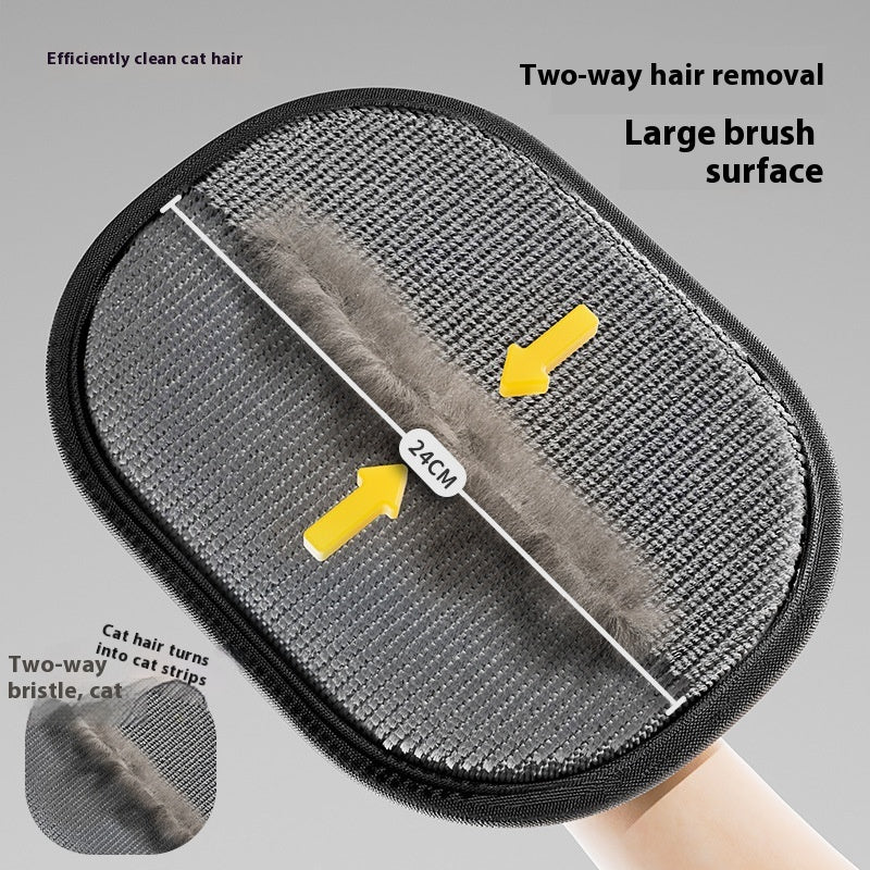 Electrostatic Pet Hair Remover Glove - Reusable Electrostatic Pet Hair Removal Gloves for Couch, Carpet, Double Sided Grooming Glove for Cat & Dog Hair, Upgraded Static Technology Removal Tool - 95noo5