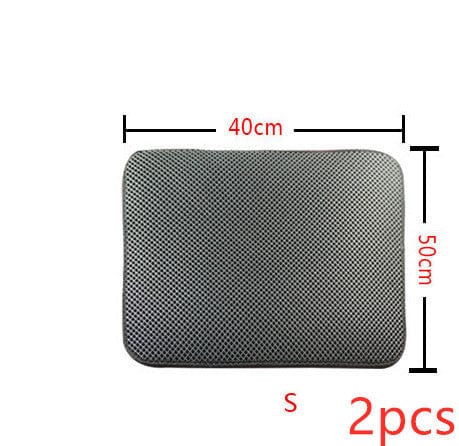 Double Layer Litter Cat Bed Pads Pet Cat Litter Mat Trapping Pets Litter Box Mat Pet Product Bed For Cats House Clean Mat - 95noo5