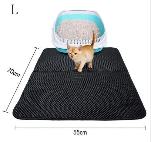Double Layer Litter Cat Bed Pads Pet Cat Litter Mat Trapping Pets Litter Box Mat Pet Product Bed For Cats House Clean Mat - 95noo5