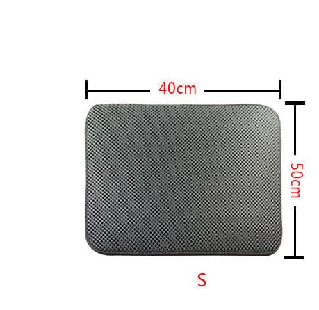 Double Layer Litter Cat Bed Pads Pet Cat Litter Mat Trapping Pets Litter Box Mat Pet Product Bed For Cats House Clean Mat - 95noo5