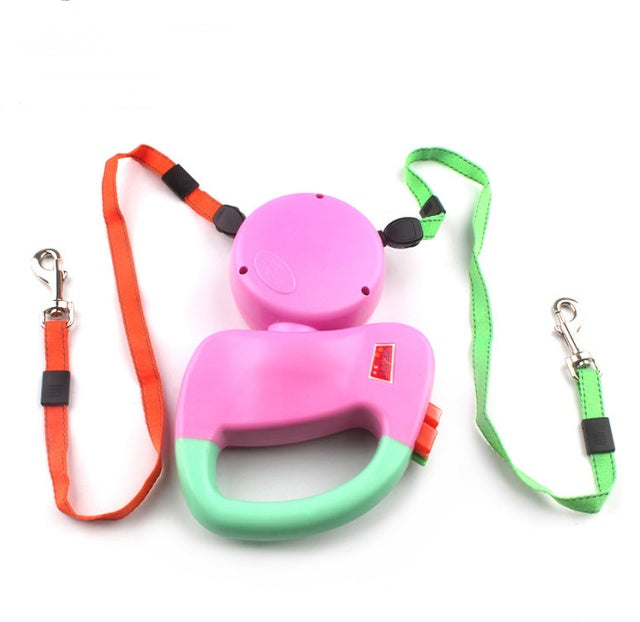 Retractable Dual Pet Dog Walking Leash - 95noo5