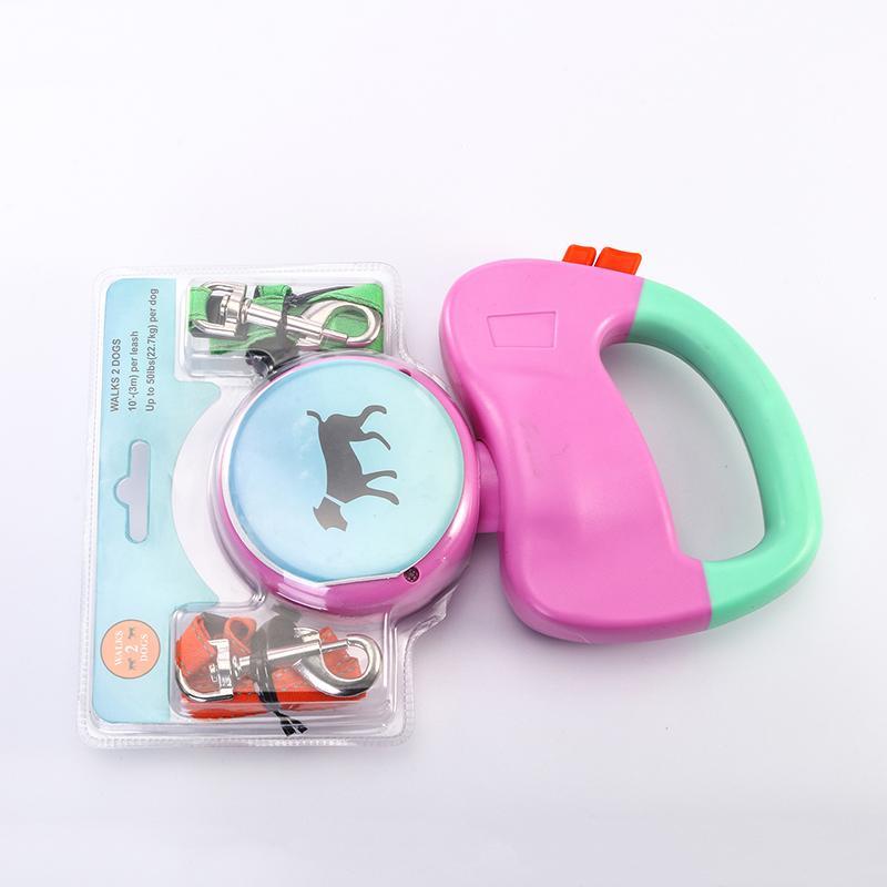 Retractable Dual Pet Dog Walking Leash - 95noo5