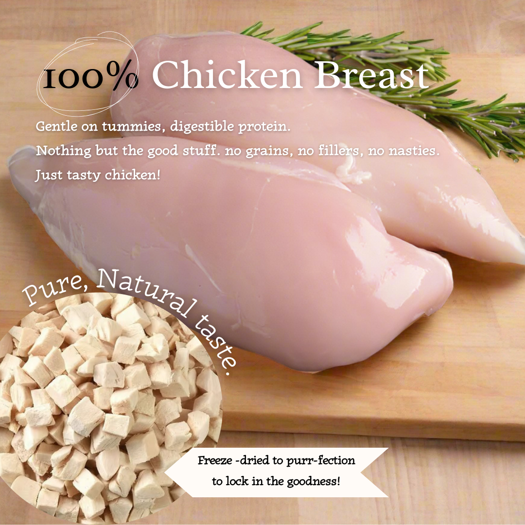 "Cluck & Crunch" 100% Freeze-Dried Chicken- 50g Pouch - 95noo5