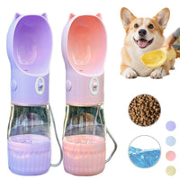 2 In 1 Portable Dog Water Bottle For Small Big Dogs Cat Outdoor - 95noo5