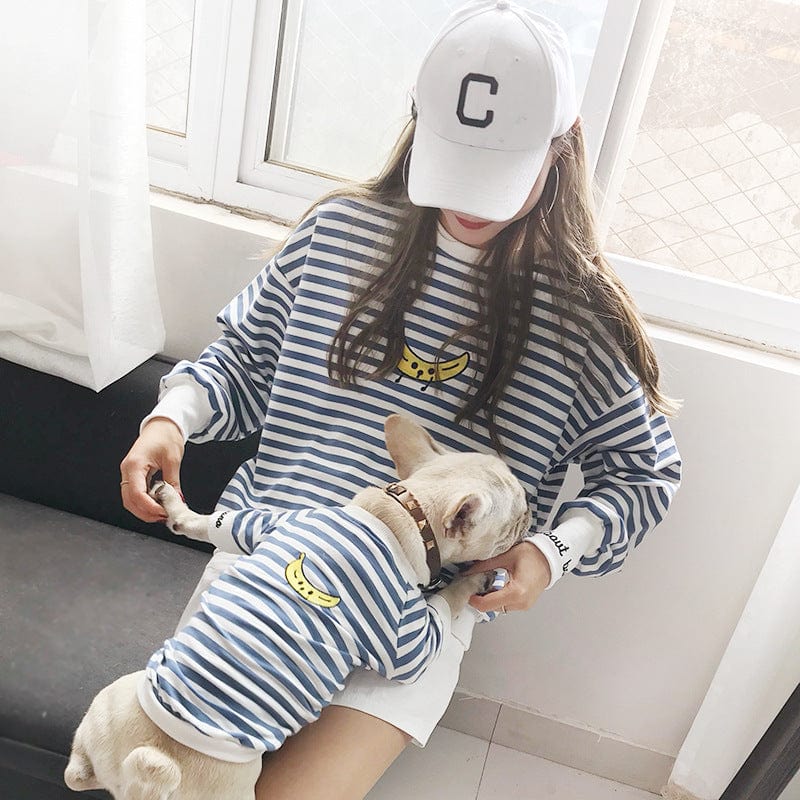 Adult pet striped parent-child outfit - 95noo5