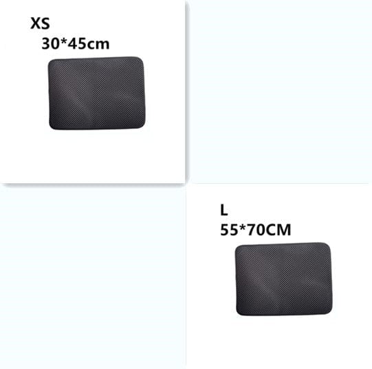 Double Layer Litter Cat Bed Pads Pet Cat Litter Mat Trapping Pets Litter Box Mat Pet Product Bed For Cats House Clean Mat - 95noo5