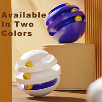 3-Layer Cat Toy Tower – Interactive Turntable with Rolling Balls | Cat Tumbler Training Toy for Kittens & Indoor Cats - 95noo5