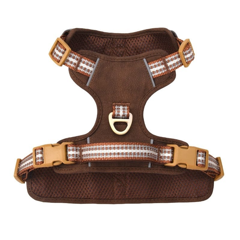 Explosion-proof Reflective Retro Leather Pet Harness - 95noo5