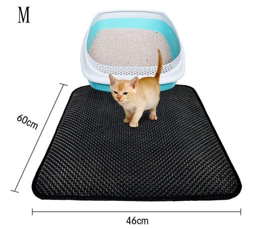 Double Layer Litter Cat Bed Pads Pet Cat Litter Mat Trapping Pets Litter Box Mat Pet Product Bed For Cats House Clean Mat - 95noo5