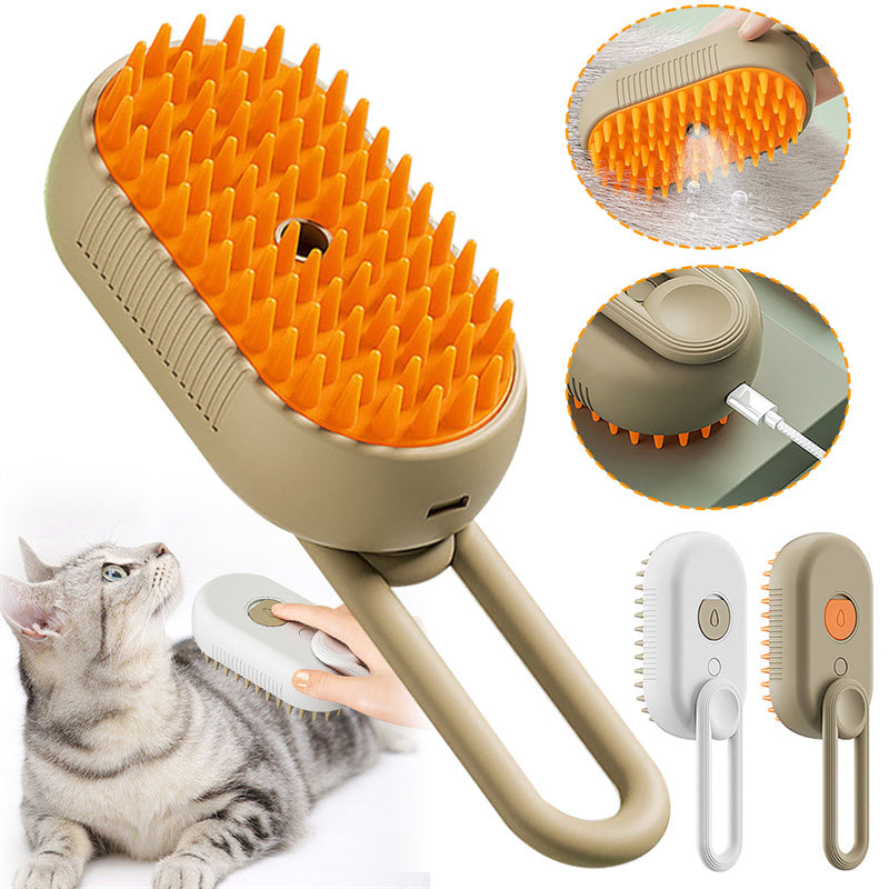 Cat Steam Brush Steamy Dog Brush 3 In 1 Electric Spray Cat Hair Brushes For Massage Pet Grooming Comb Hair Removal Combs Pet Products - 95noo5