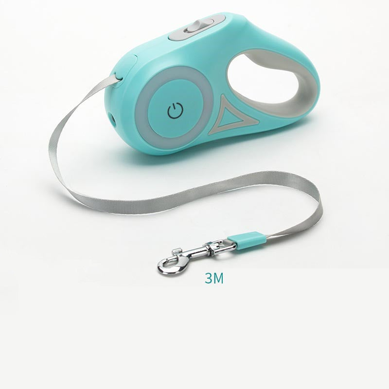 Dog Leash Retractable Leash And Dog Collar Spotlight Automatic Pet Dog Cat Traction Rope For Small Medium Dogs Pet Product - 95noo5
