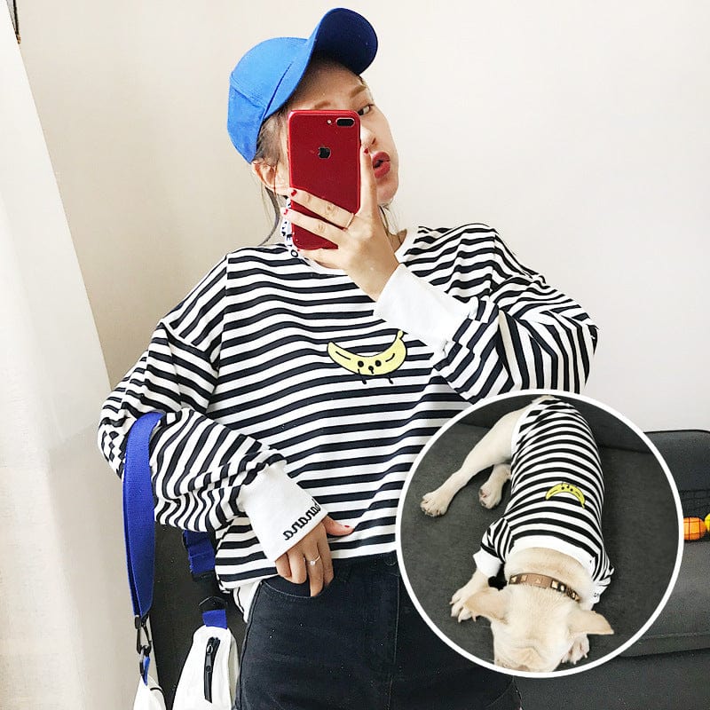 Adult pet striped parent-child outfit - 95noo5