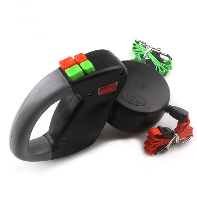 Retractable Dual Pet Dog Walking Leash - 95noo5