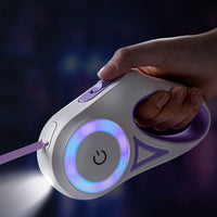 Dog Leash Retractable Leash And Dog Collar Spotlight Automatic Pet Dog Cat Traction Rope For Small Medium Dogs Pet Product - 95noo5