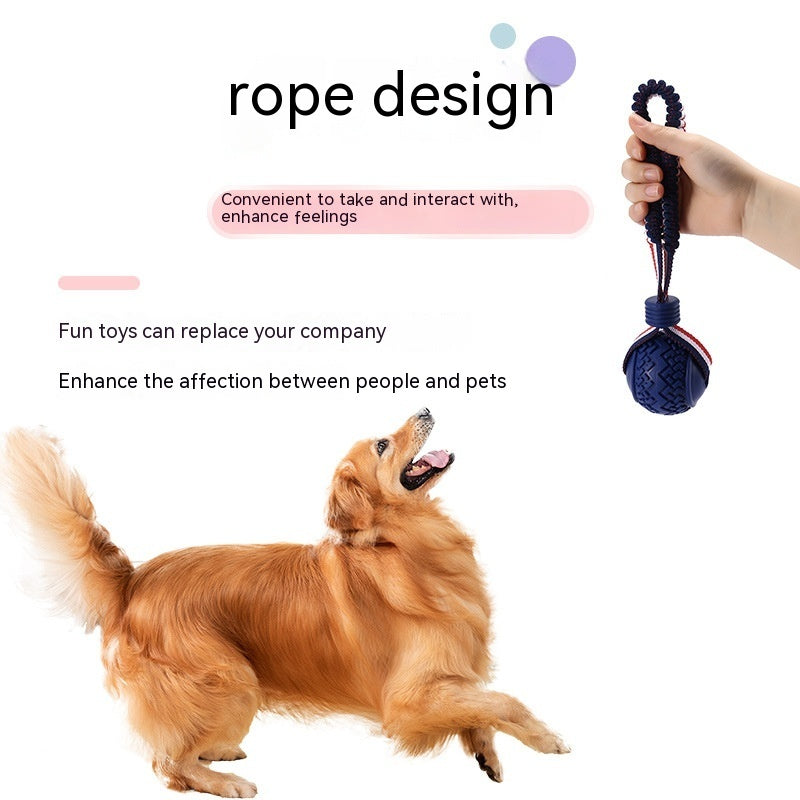 Interactive Dog Toy Ball Interactive Teether With Rope Dog Ball Pet Supplies Chewing Ball Training For Living Room Lake Beach Pets Products - 95noo5