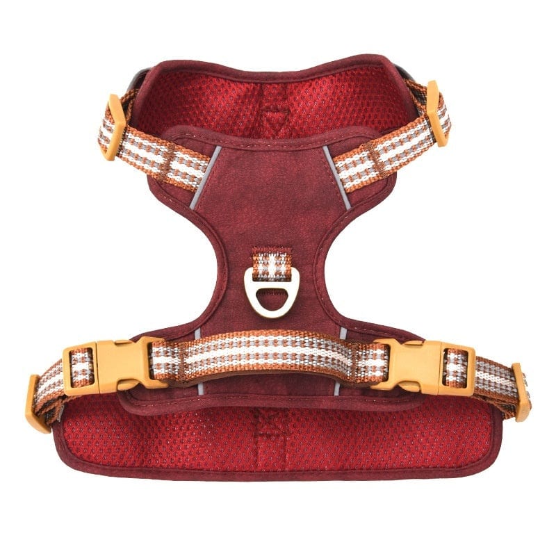 Explosion-proof Reflective Retro Leather Pet Harness - 95noo5