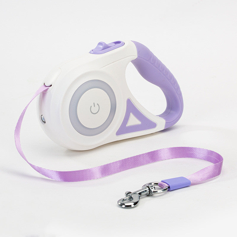 Dog Leash Retractable Leash And Dog Collar Spotlight Automatic Pet Dog Cat Traction Rope For Small Medium Dogs Pet Product - 95noo5
