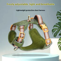 Explosion-proof Reflective Retro Leather Pet Harness - 95noo5