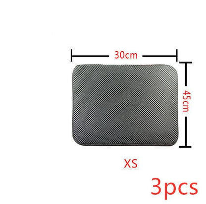 Double Layer Litter Cat Bed Pads Pet Cat Litter Mat Trapping Pets Litter Box Mat Pet Product Bed For Cats House Clean Mat - 95noo5