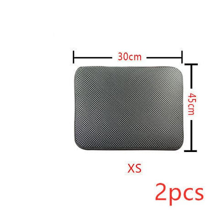 Double Layer Litter Cat Bed Pads Pet Cat Litter Mat Trapping Pets Litter Box Mat Pet Product Bed For Cats House Clean Mat - 95noo5