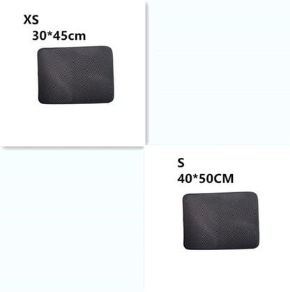 Double Layer Litter Cat Bed Pads Pet Cat Litter Mat Trapping Pets Litter Box Mat Pet Product Bed For Cats House Clean Mat - 95noo5