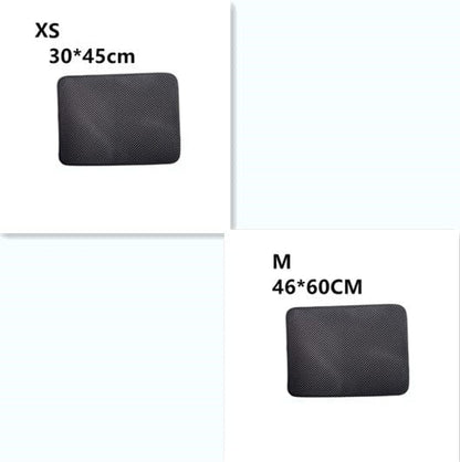 Double Layer Litter Cat Bed Pads Pet Cat Litter Mat Trapping Pets Litter Box Mat Pet Product Bed For Cats House Clean Mat - 95noo5