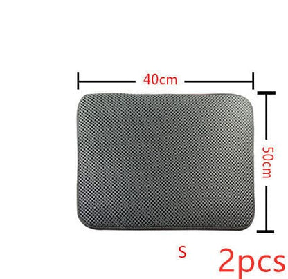 Double Layer Litter Cat Bed Pads Pet Cat Litter Mat Trapping Pets Litter Box Mat Pet Product Bed For Cats House Clean Mat - 95noo5