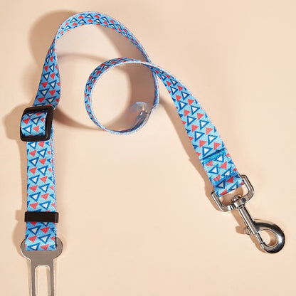 New Printed Pet Car Seat Belt Dog Hand Holding Rope Nylon Car Pet Supplies - 95noo5