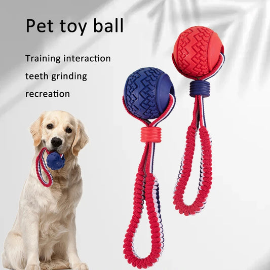 Interactive Dog Toy Ball Interactive Teether With Rope Dog Ball Pet Supplies Chewing Ball Training For Living Room Lake Beach Pets Products - 95noo5