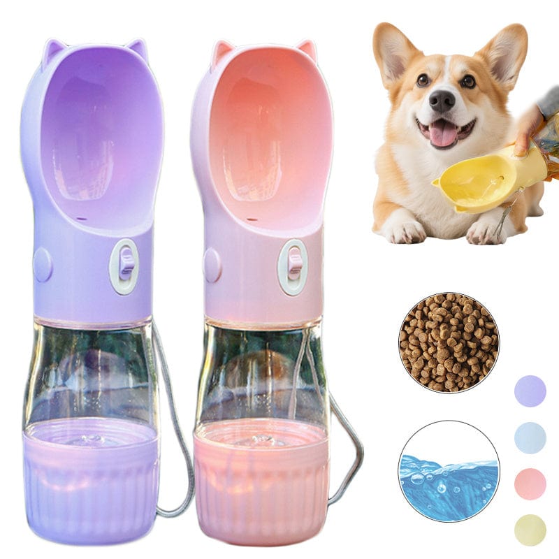 2 In 1 Portable Dog Water Bottle For Small Big Dogs Cat Outdoor - 95noo5