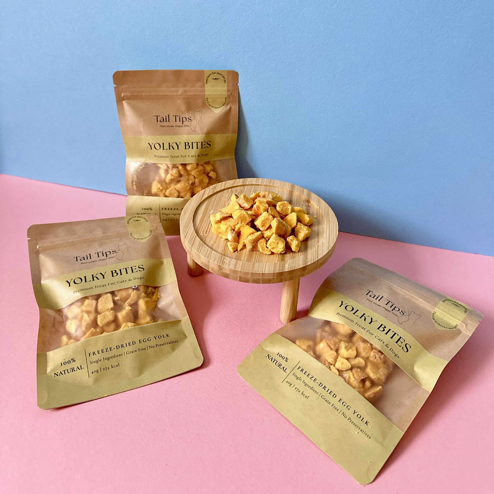 "Yolky Bites" 100% Freeze-Dried Egg Yolk- 40g Pouch - 95noo5