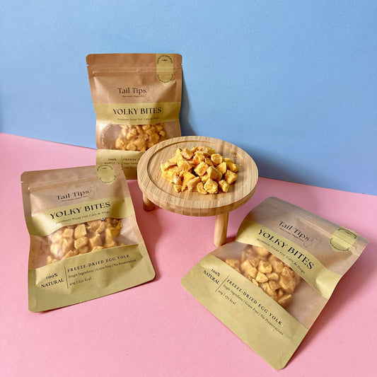 "Yolky Bites" 100% Freeze-Dried Egg Yolk- 40g Pouch - 95noo5