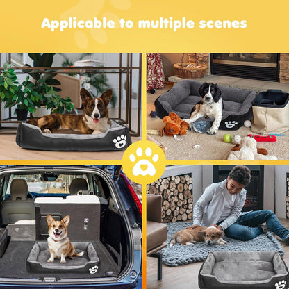 Pet Dog Bed Cat Beds Luxury Soft Washable Puppy Cushion Warm Pet Basket- 90  70CM - 95noo5