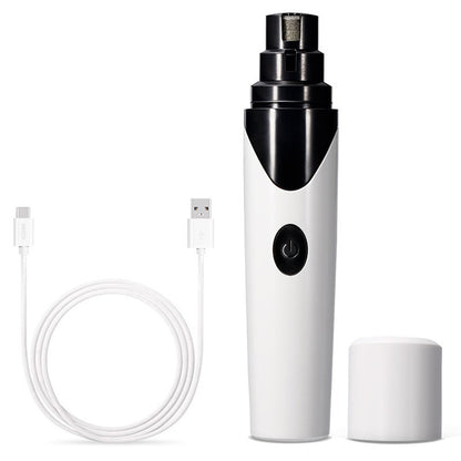 USB Rechargeable Pet Nail Grinder – Quiet Electric Dog & Cat Clipper - 95noo5
