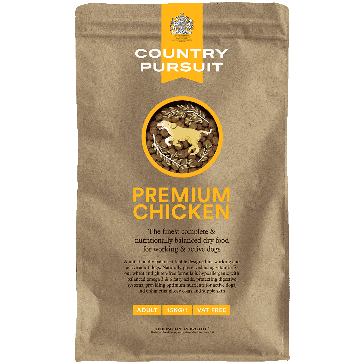 Premium Chicken & Rice Adult Dry Dog Food - 95noo5