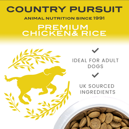 Premium Chicken & Rice Adult Dry Dog Food - 95noo5