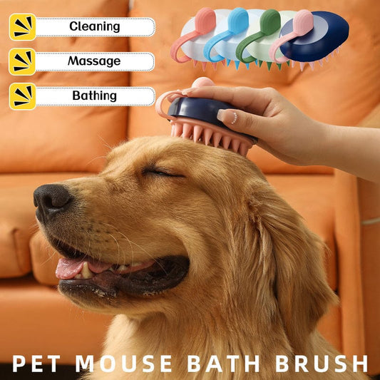 Soft Silicone Pets Hair Remover Comb Handheld Bath Shower Hair Shampoo Massage Brush For Dogs Cats Cleaning Tools Pet Products - 95noo5