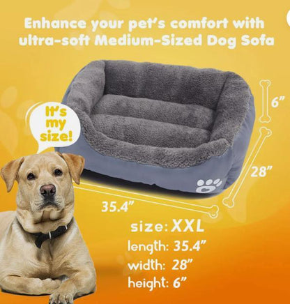 Pet Dog Bed Cat Beds Luxury Soft Washable Puppy Cushion Warm Pet Basket- 90  70CM - 95noo5