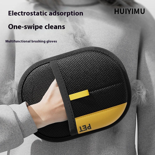 Electrostatic Pet Hair Remover Glove - Reusable Electrostatic Pet Hair Removal Gloves for Couch, Carpet, Double Sided Grooming Glove for Cat & Dog Hair, Upgraded Static Technology‌ Removal Tool - 95noo5
